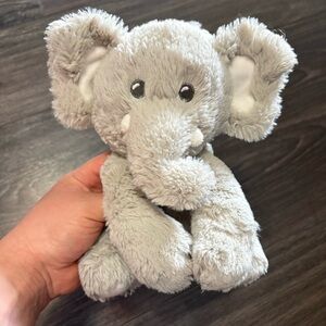 Kellytoy Light Gray Plush Elephant with Soft Fur